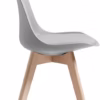 Lot de 4 chaises scandinaves Dewinner – gris, hêtre massif