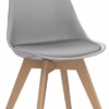 Lot de 4 chaises scandinaves Dewinner – gris, hêtre massif