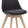 Lot de 6 chaises scandinaves Dewinner – noir, hêtre massif