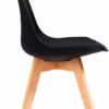 Lot de 6 chaises scandinaves Dewinner – noir, hêtre massif