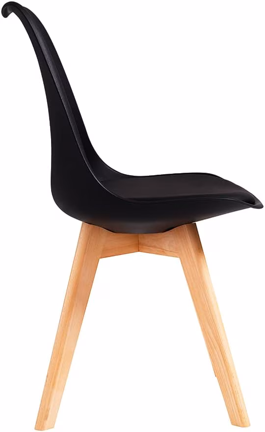 Lot de 6 chaises scandinaves Dewinner – noir, hêtre massif