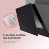 Hotte aspirante inclinée Comfee 60 cm – A+++, 650 m³/h (ANGJ72B)