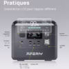 Station électrique portable Aferiy P010 – 800 W, 512 Wh