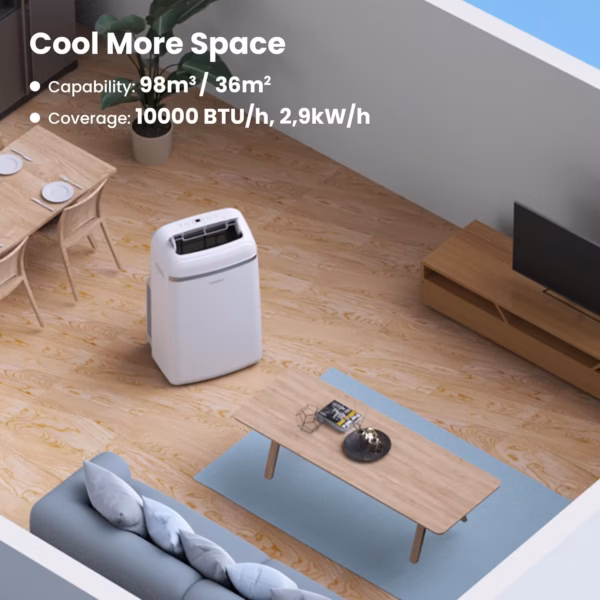 Climatiseur mobile Comfee Eco Friendly Pro 10000 BTU – classe A+, 33 m²