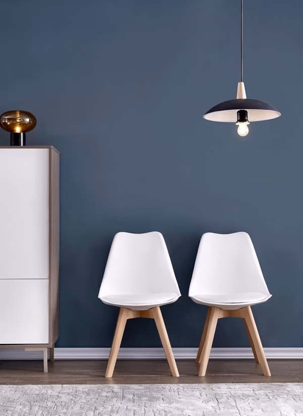 Lot de 4 chaises scandinaves Dewinner – blanc, hêtre massif