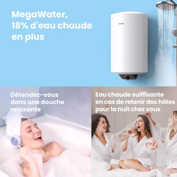 Chauffe-eau électrique connecté Comfee 80L – D80-15EFG
