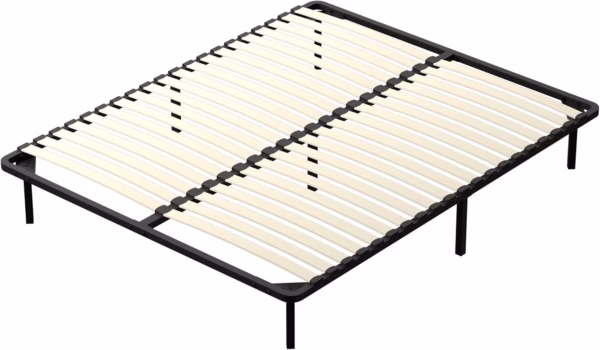 Sommier coffre Dewinner 160x200 – rangement XXL, 36 lattes bois massif