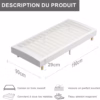 Sommier tapissier Dewinner 90x190 – 14 lattes, 6 pieds renforcés