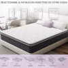 Matelas ressorts ensachés Dewinner 140x190 – 700 ressorts, mémoire de forme
