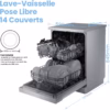 Lave-vaisselle Comfee 14 couverts – ultra-silencieux 44 dB (FD1435E-X)
