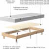 Sommier tapissier Dewinner 90x190 – 14 lattes, 6 pieds renforcés