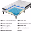 Matelas ressorts ensachés Dewinner 90x190 – avec sommier + mémoire de forme