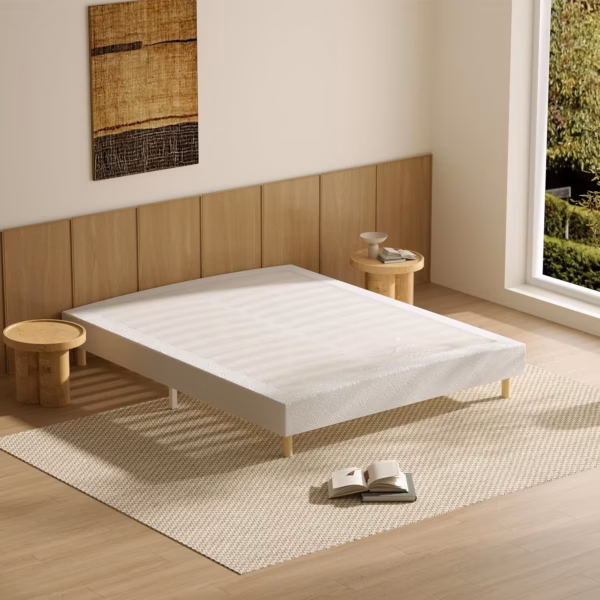 Sommier tapissier Dewinner 140x200 – 28 lattes, 9 pieds renforcés