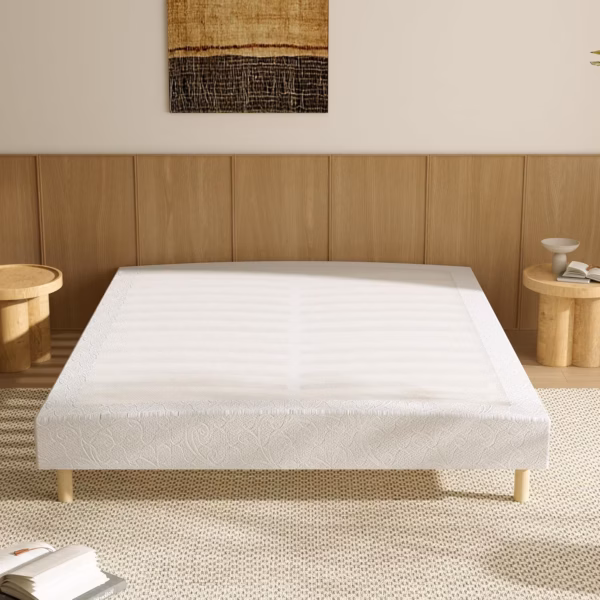 Sommier tapissier Dewinner 140x190 – 28 lattes, 9 pieds renforcés