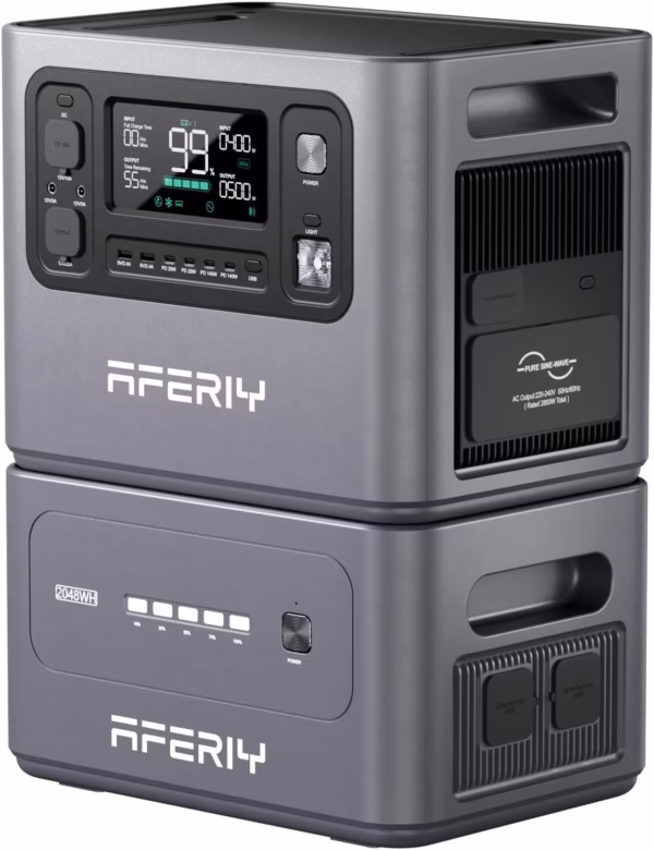 Station électrique portable Aferiy P280 – 2800 W, 2048 Wh extensible