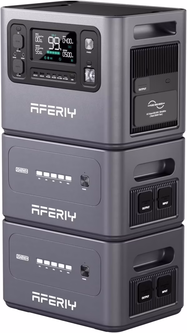 Station électrique portable Aferiy P280 – 2800 W, 2048 Wh extensible