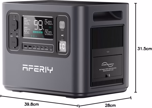 Station électrique portable Aferiy P210 – 2400 W, 2048 Wh