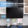 Hotte aspirante inclinée Comfee 60 cm en verre – ANGJ64B-60