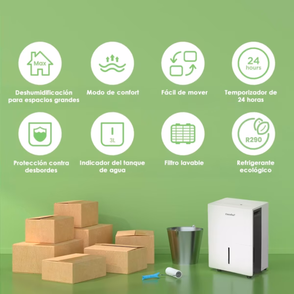 Déshumidificateur Comfee 30L/jour – MDDPE-30DEN7, séchage du linge