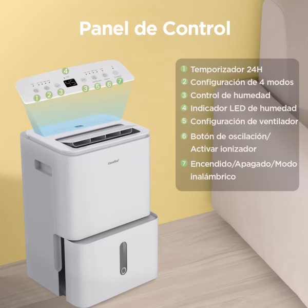 Déshumidificateur connecté Comfee Easy Dry 20 – 20L, ioniseur