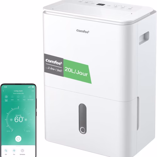 Déshumidificateur connecté Comfee Easy Dry 20 – 20L, ioniseur