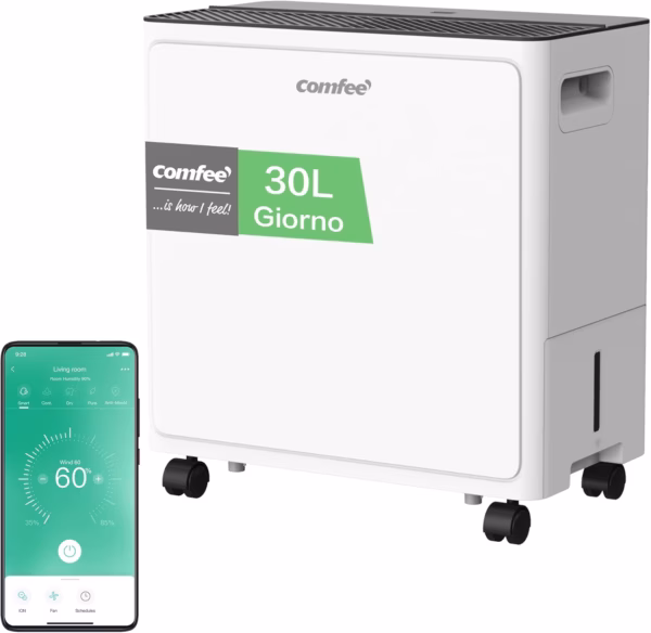 Déshumidificateur connecté Comfee 30L – grandes surfaces (CDDAE-30DEN7)