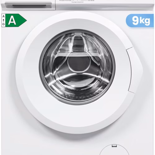 Lave-linge frontal Comfee 9 kg – slim 50 cm, vapeur (CFE12EW90-W)