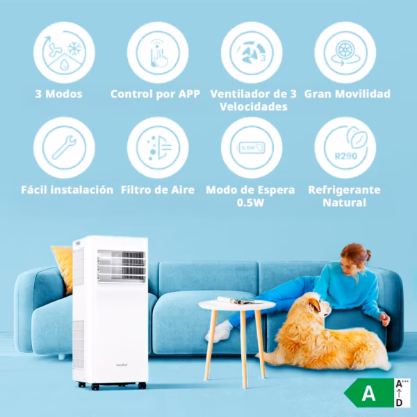 Climatiseur mobile connecté Comfee Breezy Cool 2.0 – 7000 BTU, WiFi