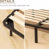 Sommier coffre Dewinner 140x190 – rangement XXL, 32 lattes bois massif