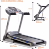 Tapis roulant inclinable Lontek U500 – moteur 2 CV, écran LCD 5"