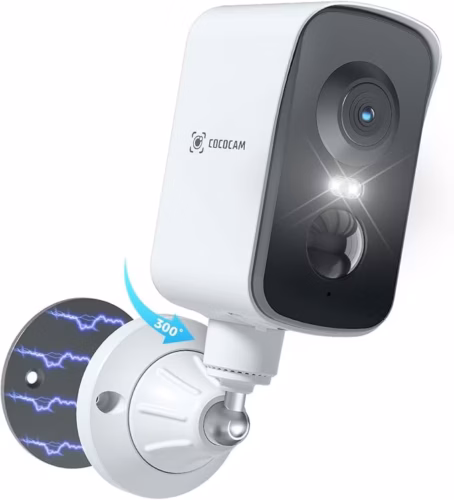 Caméra de surveillance 4G Cococam portable – base magnétique, PTZ 300° photo review