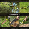 Kit jardin 6-en-1 Supstable sans fil – tronçonneuse, taille-haie, perche 4,57 m