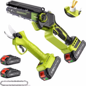 Kit 2-en-1 Supstable – mini-tronçonneuse 6" et sécateur électrique 33 mm