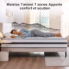 Matelas mémoire de forme à gel Twirest 90x190 – soutien ferme, 16 cm