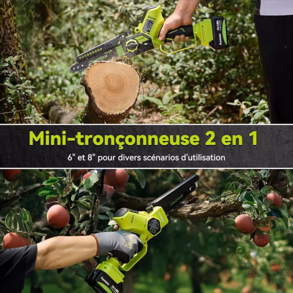 Mini-tronçonneuse sans fil Supstable 8" et 6" – brushless 900 W