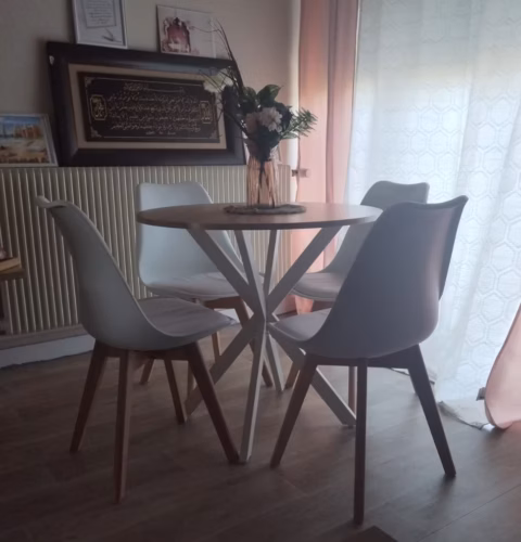 Lot de 4 chaises scandinaves Dewinner – blanc, hêtre massif photo review
