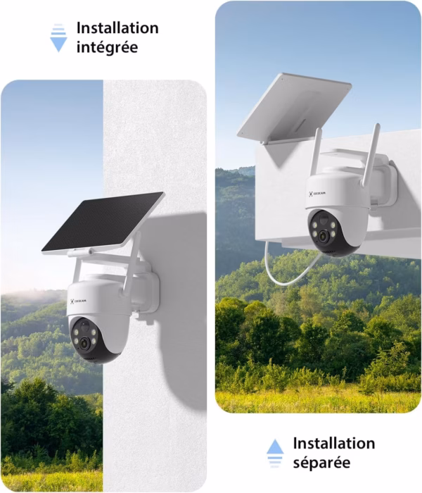 Caméra de surveillance solaire Cococam 4K WiFi 6 – PTZ, 8 MP