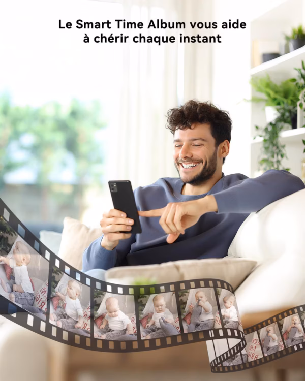 Babyphone vidéo Cococam 2K – écran 5", suivi automatique, détection IA