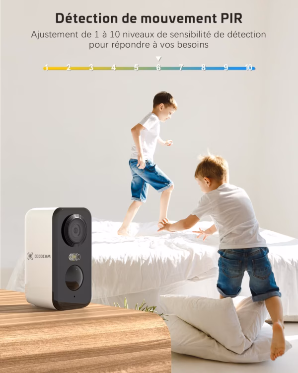 Caméra de surveillance Cococam 2K WiFi – sans fil, étanche IP66