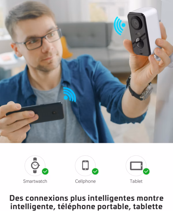 Caméra de surveillance Cococam 2K WiFi – sans fil, étanche IP66