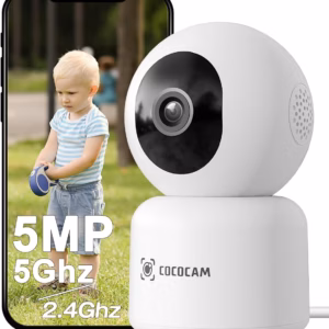 Caméra de surveillance intérieure Cococam 5MP – PTZ, suivi auto, 24/7