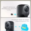 Caméra de surveillance intérieure Cococam 2K – PTZ, sur batterie