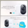 Caméra de surveillance intérieure Cococam 2K – PTZ, batterie longue durée