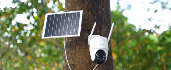 Caméra de surveillance solaire Cococam 2K AOV – PTZ, enregistrement 24/7