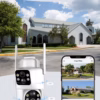 Caméra de surveillance solaire Cococam 2K – double objectif, PTZ