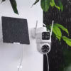 Caméra de surveillance solaire Cococam 2K – double objectif, PTZ
