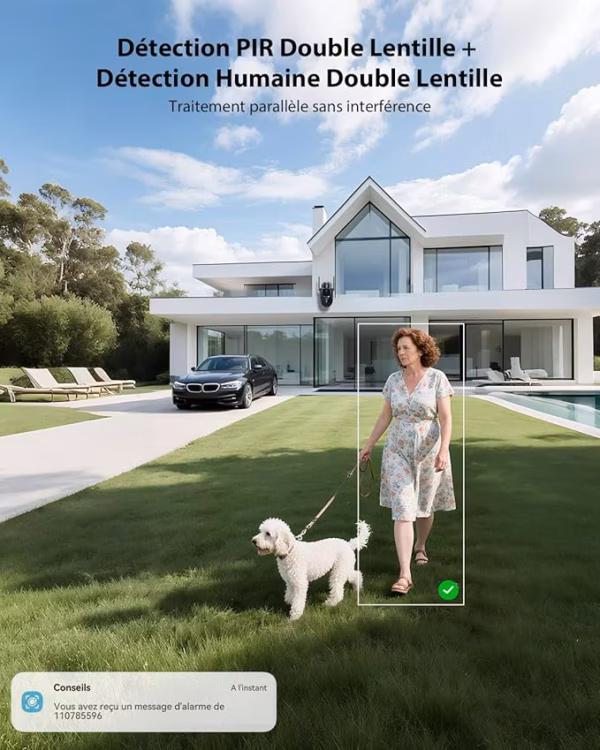 Caméra de surveillance solaire Cococam Q3 – double objectif 2K WiFi