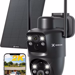Caméra de surveillance solaire Cococam Q3 – double objectif 2K WiFi