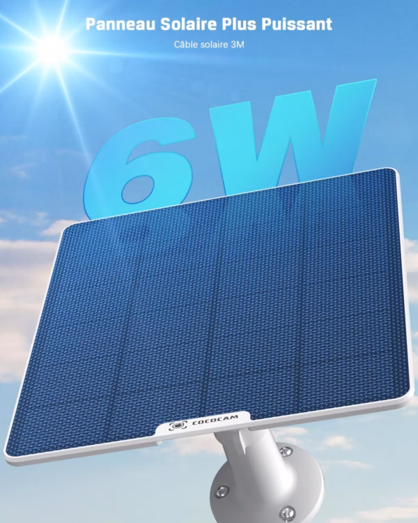Caméra de surveillance 4G solaire Cococam – PTZ, sans WiFi