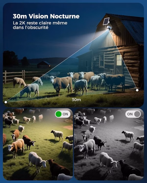 Caméra de surveillance 4G solaire Cococam – AOV 24/7, eSIM